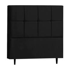Imagem de Cabeceira Roma para Cama Box Queen 160 cm Suede Preto - D`Rossi