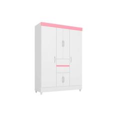 Imagem de Guarda Roupa 6 Portas E 2 Gavetas Ecom Ii Branco Rosa Demobile