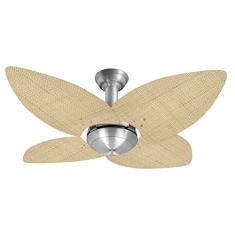 Imagem de Ventilador de Teto Office Jet Aspen Venti-Delta Prata Rattan Natural 220V