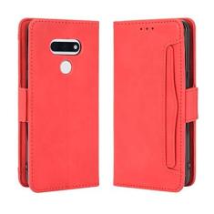 Imagem de Capa com compartimento para cartão para LG Style 3, capa flip de couro para LG Style 3, capa magnética retrô para celular, capa carteira de telefone com compartimentos para cartões
