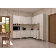 Imagem de Armário De Cozinha Completa 8 Peças Com Espaço Para Micro-Ondas E Tamp