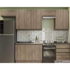 Imagem de Cozinha Modulada Kappesberg Maxxi 7 Peças (4 Armários + 2 Balcões + 1 Complementos) C6p29 Nogal-kappesberg