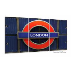 Imagem de Quadros Decorativos London Frase City Quarto Sala 120x60 3 p