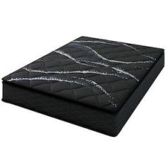 Imagem de Colchão de Casal Umaflex New Itália Black com Molas Ensacadas, Revestimento em Jacquard e Pillow Top D26 25X138X188cm - Preto