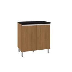 Imagem de Balcão 2 Portas Com Tampo Evidence Poliman Móveis Carvalho