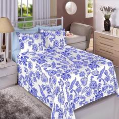 Imagem de Jogo De Cama Casal King Algodão 4 Peças 150 Fios Estampado - Fiori