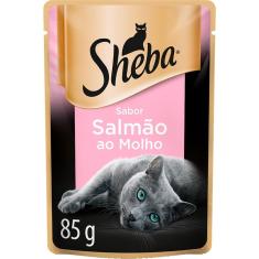 Imagem de Ração Úmida Sheba Sachê Cortes Selecionados Sabor Salmão ao Molho para Gatos Adultos - 85 g