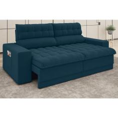 Imagem de Sofá Daytona 2,30m Assento Retrátil e Reclinável Velosuede Royal - netsofas