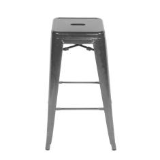 Imagem de Kit 4 Banqueta Tolix Iron Design Industrial 76 Cm Aço Cozinha Bar Bistrô Bancada - Preta