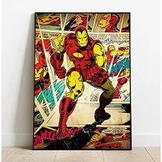 Imagem de Quadro decorativo Poster Homem De Ferro Retro Marvel Comics