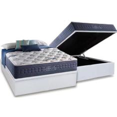 Imagem de Cama Box Baú Casal: Colchão Molas Ensacadas Anjos MasterPocket  Blue S