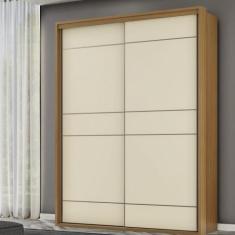 Imagem de Guarda Roupa Casal 2 Portas de Correr 100 MDF Qualitá Belmax, Freijo/O