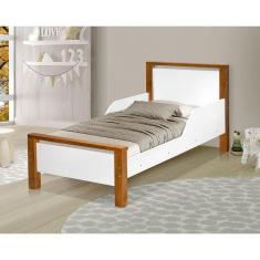 Imagem de Mini Cama Infantil Montessoriana Branca E Mel Branco
