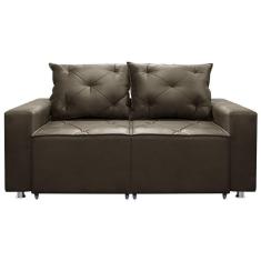 Imagem de Sofá 2 Lugares Retrátil E Reclinável Bariloche 1.80cm C/ Molas - Suede Marrom