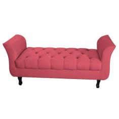 Imagem de Divã Recamier Barcelona - 1,40 Suede - Vermelho - Passoni Decor