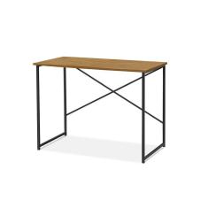Imagem de Escrivaninha Steel 90 Cm Estilo Industrial Com Pés Em Aço Preto/naturale Preto/naturale
