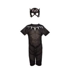 Imagem de Fantasia Roupa Infantil Pantera Negra Com Máscara - Bililika, Preto, P