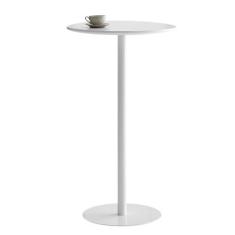 Imagem de Mesa de bar ao ar livre, mesa de coquetel circular com tampo e base de metal, mesa de jantar de cozinha, mesa de centro para escritório, sala de jantar e cozinha