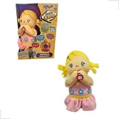 Imagem de Pelúcia Brinquedo Religioso Som Oração Pai Nosso Infantil Menino Menin