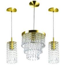 Imagem de Kit 2 Pendentes Clearcrillic + Pendente Manucrillic Gold