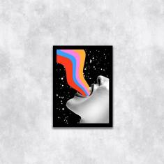 Imagem de Quadro Decorativo Fale Colorido 45x34cm