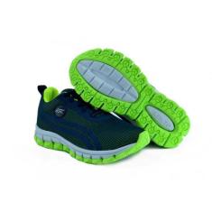 Imagem de Tênis Unissex Lege 21 Asc Leve Macio E Confortável Cor Marinho E Verde