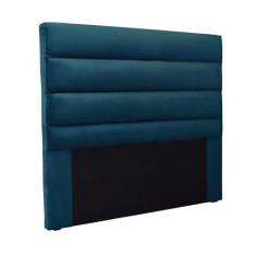 Imagem de Cabeceira Cama Box Solteiro 90 cm Arles Veludo Azul Marinho S04 - D'Rossi
