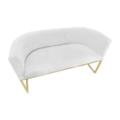 Imagem de Namoradeira Luana Base Dourada Suede Cores - S.A Móveis