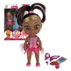 Imagem de Boneca Shiny Angels 3 Em 1 Sereia Fada E Bailarina Brinquedo Infantil