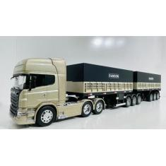 Imagem de Conjunto Scania Bitrem Graneleiro 3X3 Escala 1:32 - Diesel Miniaturas