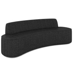 Imagem de Sofá 2 Lugares Para Sala De Estar Living 150cm Koane D06 Linho Preto - Mpozenato