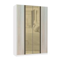 Imagem de Guarda Roupa 4 Portas 159,2 Cm Branco Com Legno Crema