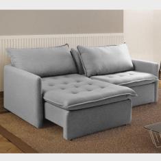 Imagem de Sofá Cama Retrátil 220 Cm Califórnia Cinza Claro