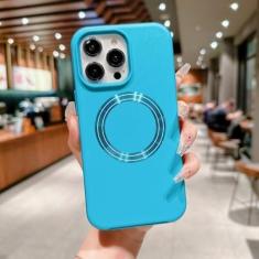 Imagem de Capa protetora de lente para iphone 15 plus 13 12 14 pro max para samsung s23 ultra magnética carregamento sem fio tpu capa, azul, para iphone 12
