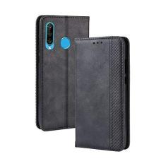 Imagem de Capa para Huawei Honor 20 Lite, capa flip carteira de couro para Huawei Honor 20 Lite, capa magnética retrô para celular, capa carteira com compartimentos para cartões