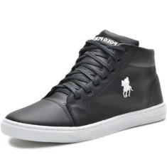 Imagem de Tênis Sapatênis Casual Cano Alto Polo Plus, 41, Preto