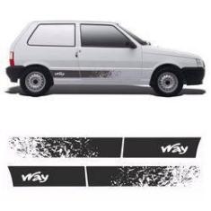 Imagem de Faixa Lateral Fiat Uno Way 2016/ 2 Portas Adesivo 