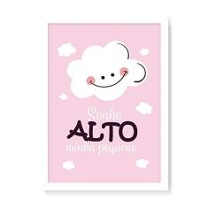 Imagem de Arte Maníacos Quadro Decorativo Sonhe Alto Minha Pequena - 23x16,25cm (Moldura em laca )