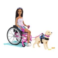 Imagem de Boneca Com Cadeira De Rodas Barbie Hjy85 - Com Cão De Serviço E Acessó