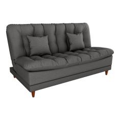 Imagem de Sofá Cama Duda Linho Linho Chumbo Matrix Sala Premium Original Linho 3 lugares