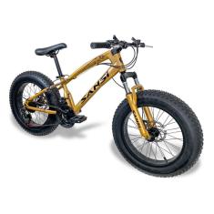 Imagem de Bicicleta Fat Bike Aro 20 Pneus 4.0 Freios Disco 21V Bronze