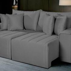 Imagem de Sofá Living Retrátil com Molas 210 Cm Veludo Veneza - DECOR LAR