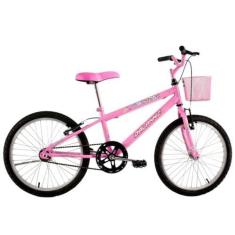 Imagem de Bicicleta Feminina Aro 20 Melissa com Cestinha cor Rosa
