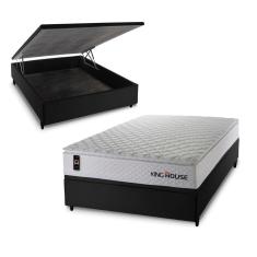 Imagem de Conjunto Box Baú New Moon Branco 138x188x73 c/ Molas Ensacadas