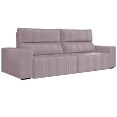 Imagem de Sofá Retrátil 234 cm Sala de Estar Leonel Suede Rosê G52 - Gran Belo