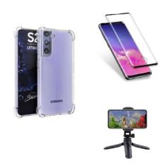 Imagem de Kit Tripé Tripod 360 graus para Samsung Galaxy S21 Plus + Capa + Pelic