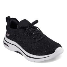 Imagem de Skechers Go Walk Arch Fit 2.0 Bel Tênis feminino, Preto/ouro rosa, 35