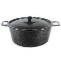 Imagem de Caçarola Panela Craqueada Alça Alumínio Fundido E Tampa 50cm