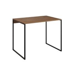 Imagem de Mesa para Escritório Industrial Base Ferro Preto Tampo Mdp Amêndoa 90x50