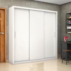 Imagem de Guarda Roupa Casal 3 Portas de Correr 4 Gavetas Clarice Carioca Móveis